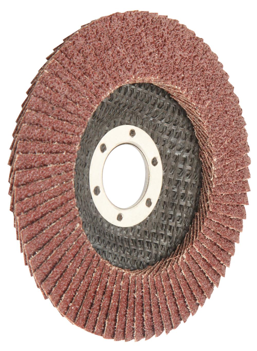 Disc abraziv lamelar din oxid de aluminiu (Intaritura din fibre), pentru metal si lemn, 115 mm 60#