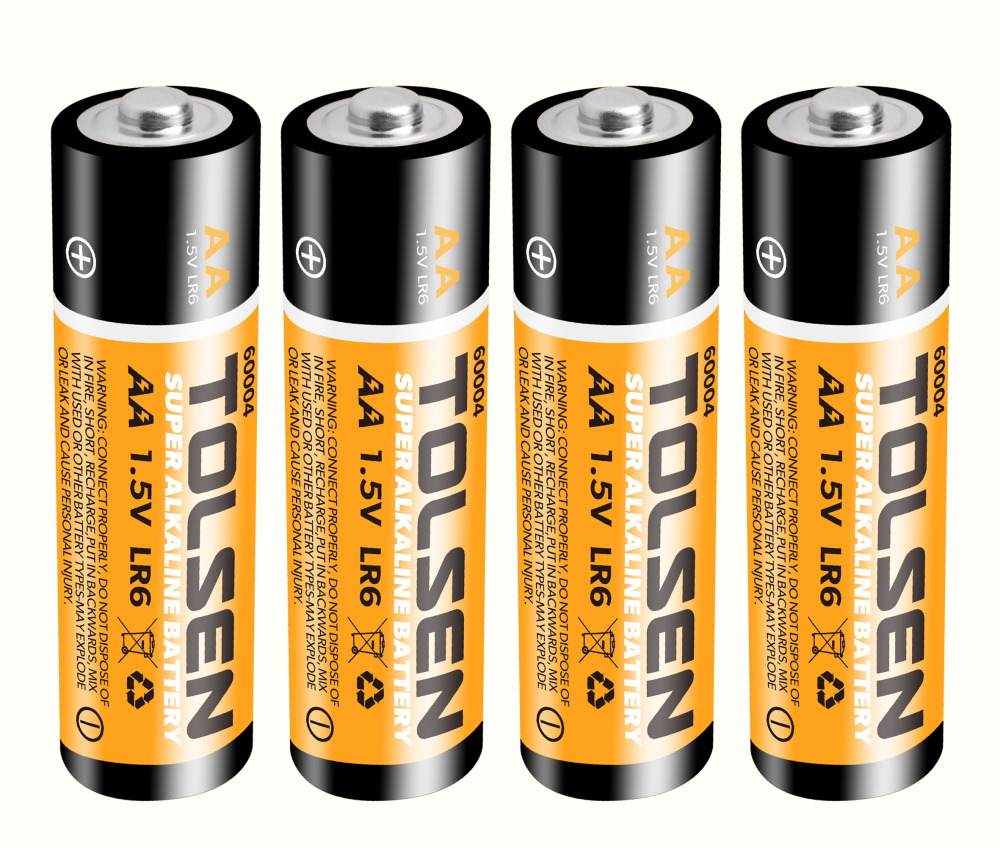 Baterii Super Alcaline AA, LR6, set 4 bucati, 1.5 V, zero mercur, zero cadmium